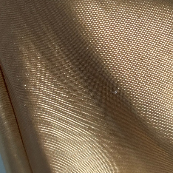 New ASOS Sleeveless Gold Sheen Cowl Neck Ruched Formal Prom Evening Dress - Picture 7 of 16